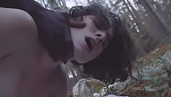 Big Black Cock Takes Control As Darcy Dark Seeks Out Mushrooms In The Woods