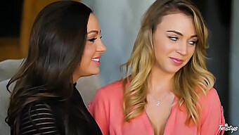 Sânii Mici Sare În Timpul Sexului Sălbatic De Grup Cu Abigail Mac Și Zoey Taylor