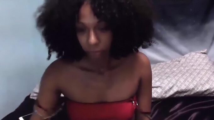 Watch As Curly Black Mars May Enjoys Herself In This Mobile Video